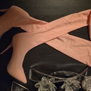 Shoe Republic LA Peach Over-the-Knee Stiletto Boots